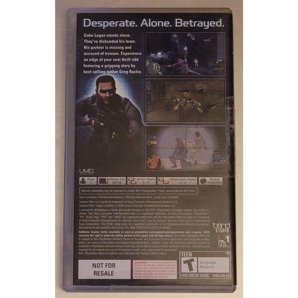 Syphon Filter: Logan's Shadow (PSP, 2007) Complete CIB Manual - Picture 2 of 5